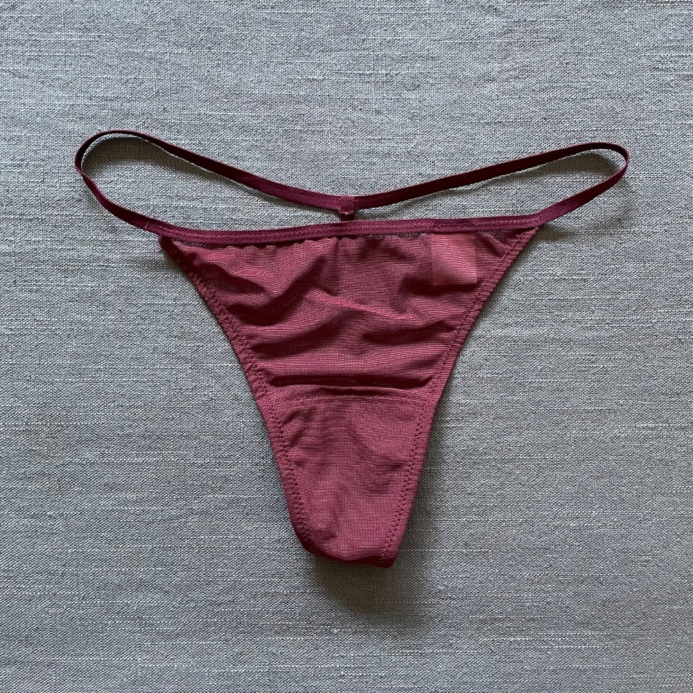 Gilly Hicks Sheer Burgundy G-String